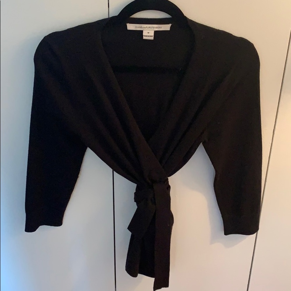 Diane von Furstenberg cashmere wrap sweater